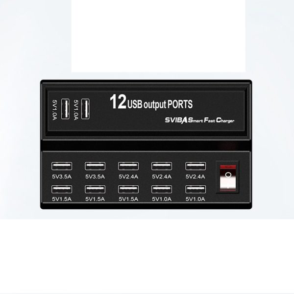 Hub usb 12 puertos de corriente recarga