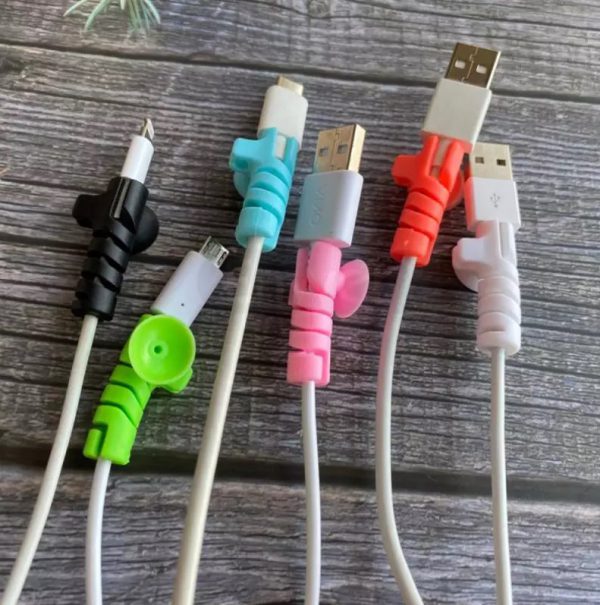 Organizador Cubierta protectora de Cable de datos en espiral con ventosa