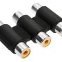 Adaptador 3rca hembra a hembra