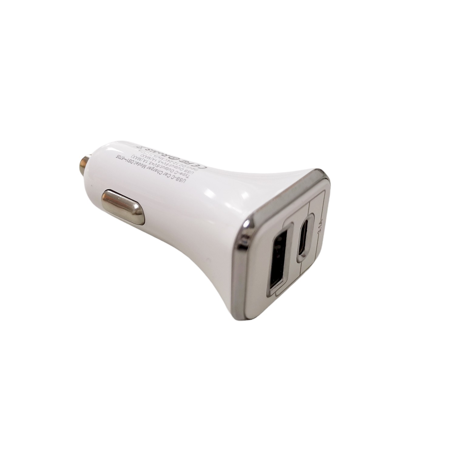 Cargador rapido de auto para celular puesto usb-c/usb 5V/3.1A 12-24V