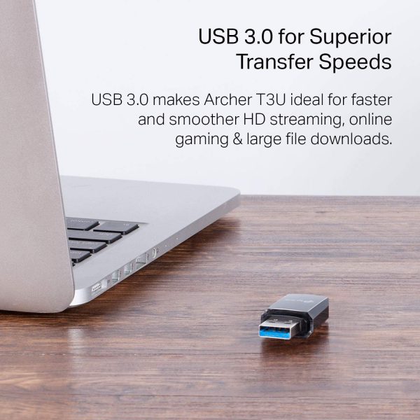 Usb adaptador inalámbrico de doble banda 2.4G/5G AC1300 T3U