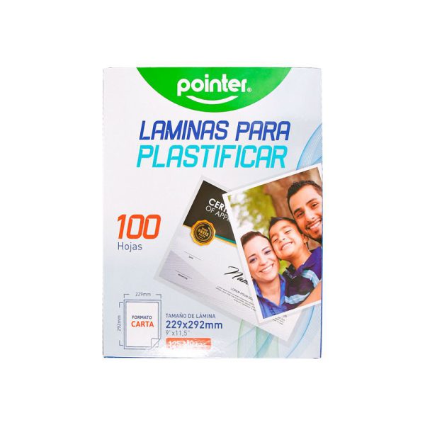 Láminas para plastificar carta 9"x11.5" 175micras pointer