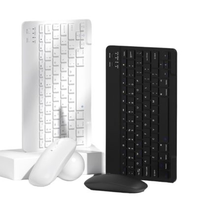 Teclado y mouse inalambrico bluetooth 10pulgada para celular,tablet,windows,ios y android