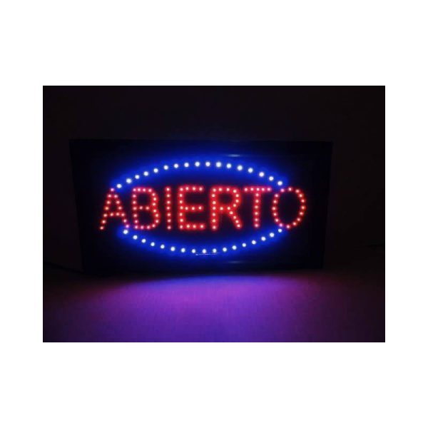 Letreros led -abierto 48cm x 24.50cm