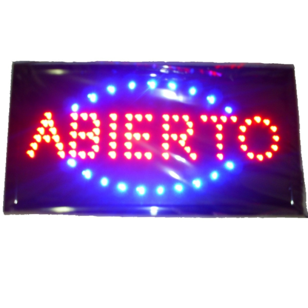 Letreros led -abierto 48cm x 24.50cm
