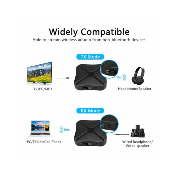 Adaptador transmisor de audio inalámbrico Bluetooth receptor 4.2 2 en 1 KN319