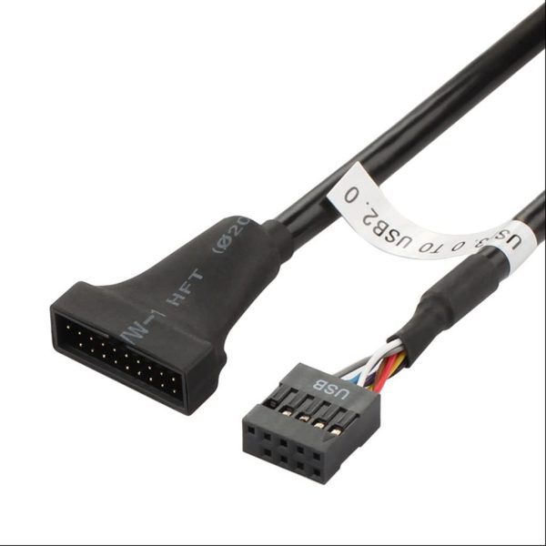 Cable adaptador USB 3.0 cabecera de 20 pines macho a USB 2.0 de 9 pines hembra