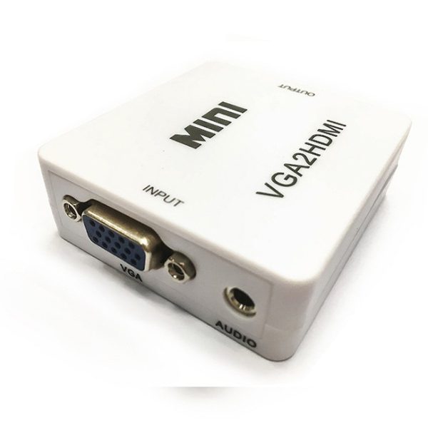 Adaptador de convertidor VGA a HDMI con cable usb corriente 1080P