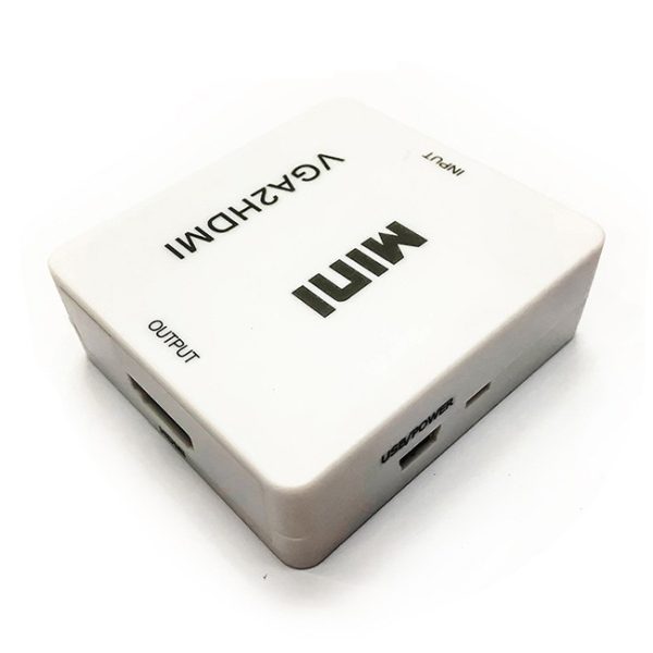 Adaptador de convertidor VGA a HDMI con cable usb corriente 1080P