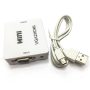 Adaptador de convertidor VGA a HDMI con cable usb corriente 1080P