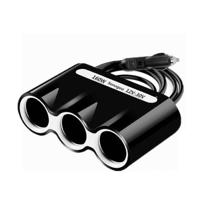 Cargador de coche de 3 enchufes 160 W