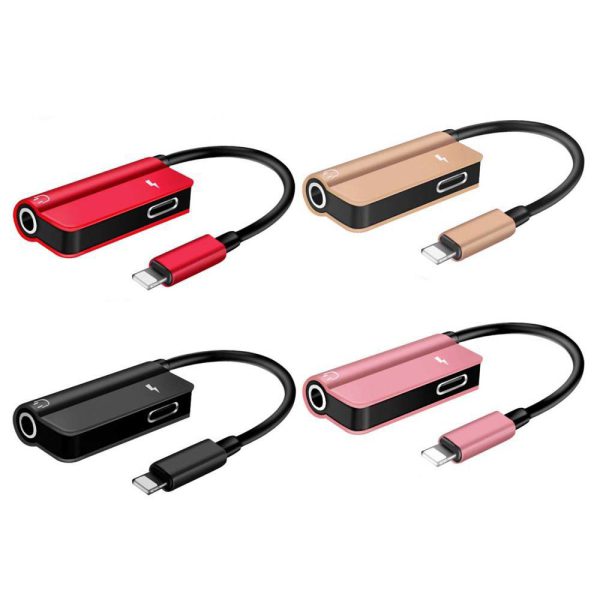 Adaptador Lightning a conector de auriculares y carga 2 en 1