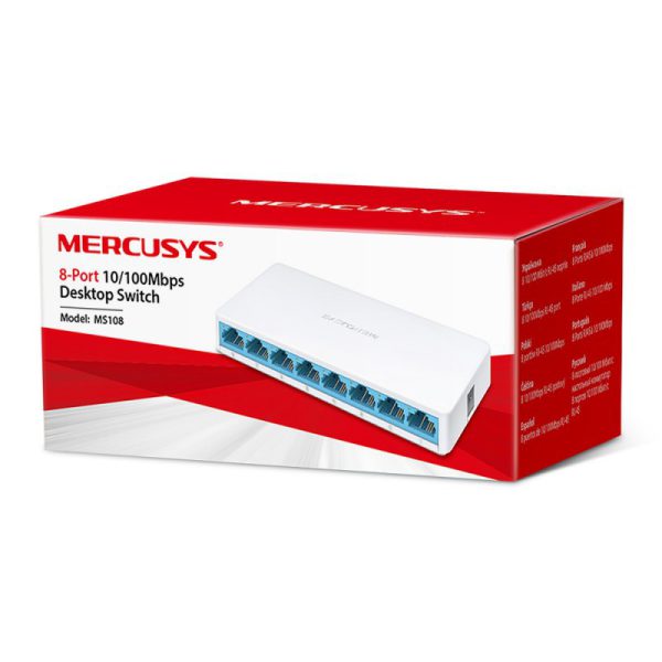 Switch de escritorio de 8 puertos 10 / 100Mbps MS108