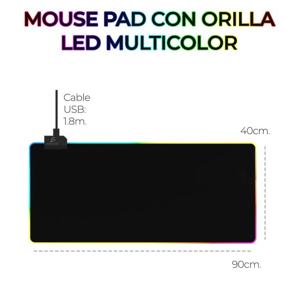 Mouse pad Gaming RGB 30*80CM