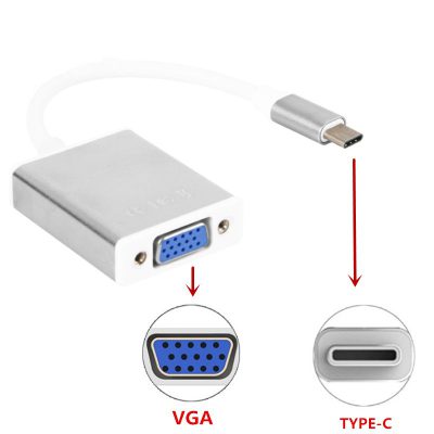 Adaptador convertidor USB tipo C macho a hembra VGA