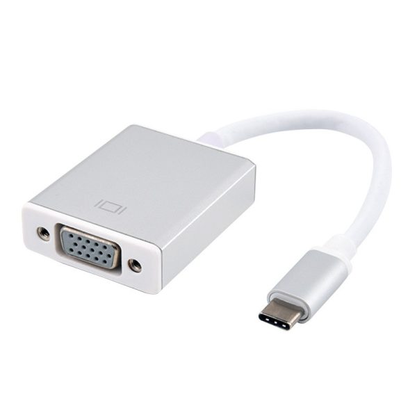 Adaptador convertidor USB tipo C macho a hembra VGA