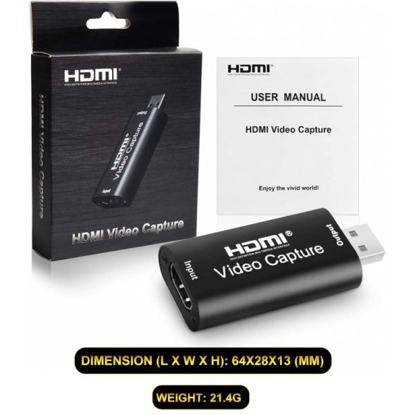 Tarjetas de captura de audio y vídeo (HDMI a USB, 1080 p, USB 3.0, cámara de acción para transmisión en directo)
