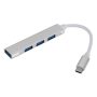 Adaptador hub usb 4 x USB 3.0 a Tipo-c aleación de aluminio