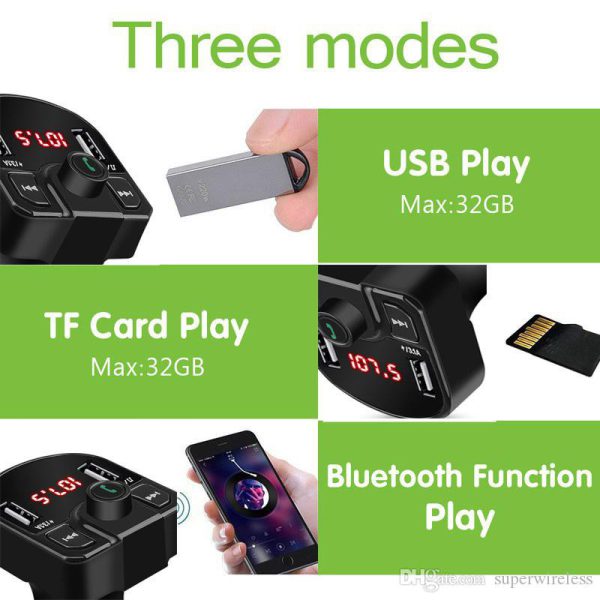 Transmisor Bluetooth Fm Sd Cargador Carros M9