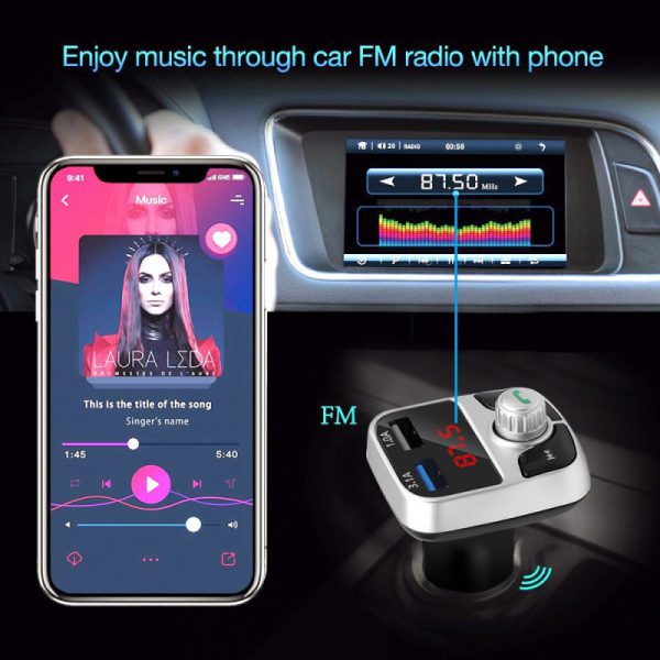 Transmisor FM G17 para coche, reproductor MP3 BT 5,0 LCD