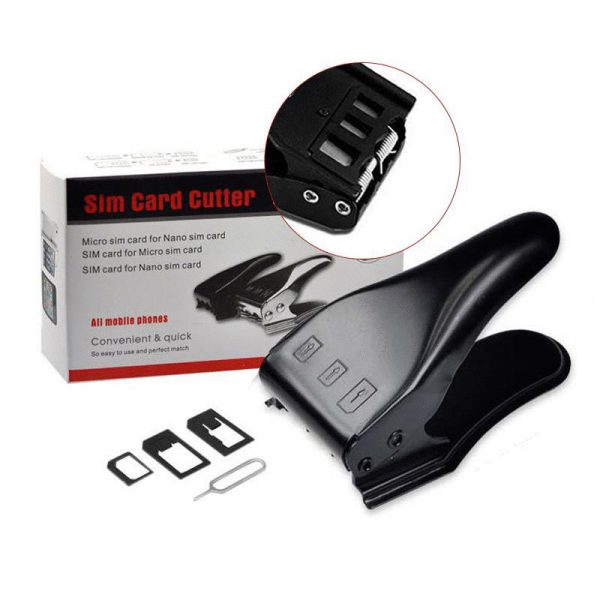Herramienta 3 en 1 de corte de tarjeta Micro/estándar a Nano SIM