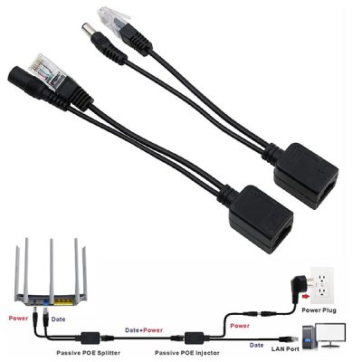 Adaptador Poe Separador Dc Cable Utp 30mts