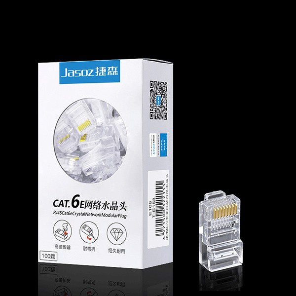 Conector RJ45 CAT6 - sin blindaje a través chapado en oro 3 clavijas 8p8c version ingenieria