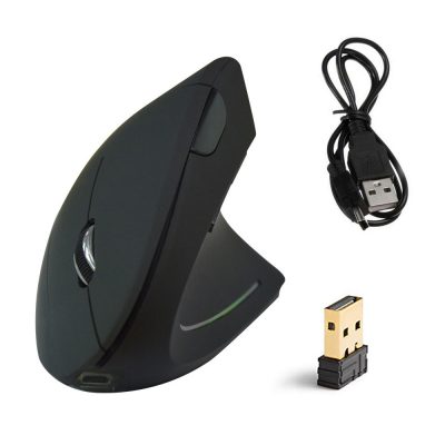 Mouse vertical ergonómico inalámbrico recargable | 5 Botones óptico fino