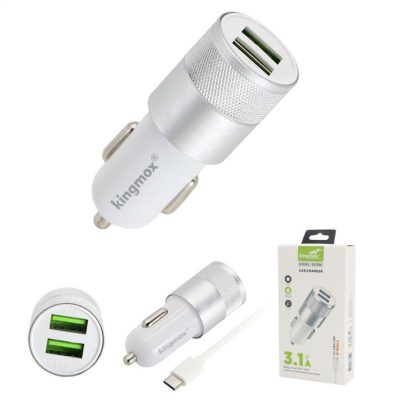 Cargador con cable micro usb para carro 3.1A