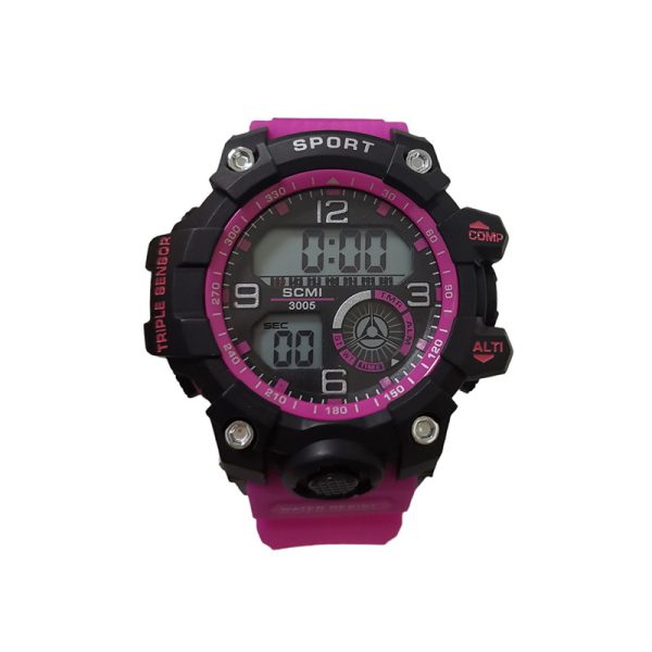 Reloj sport con correa de silicona y movimiento digital