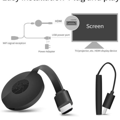 Receptor de pantalla HDMI MiraScreen G2 2.4G Wireless WiFi