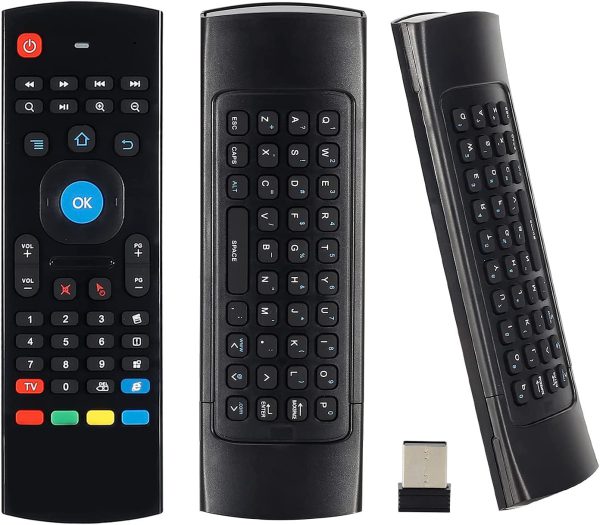 MX3 - Control Remoto Giroscopio Micrófono IR Para Android Box, Laptop, TV Con Mini Teclado