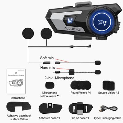 X7 Auriculares para moto recargable | Bluetooth 5.0 Reducción de ruido