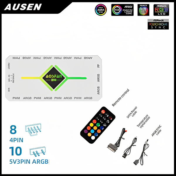 Controlador Argb/rgb Para Ventiladores Gabinete De Pc