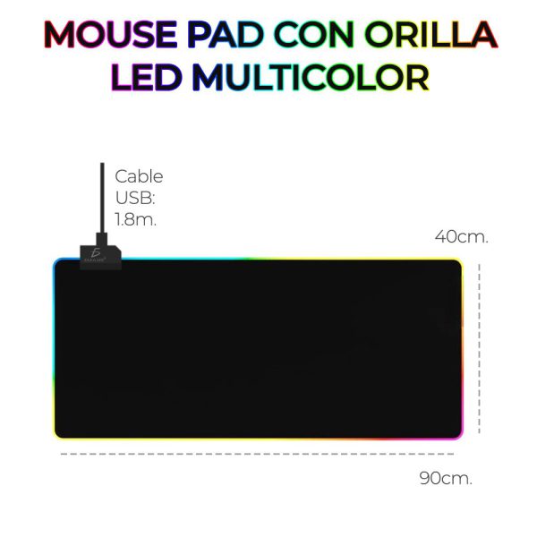 Mousepad Gaming RGB 40*80CM