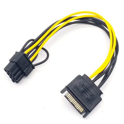 Adaptdor De Corriente Sata De 15Pines A 6+2Pin 19cm