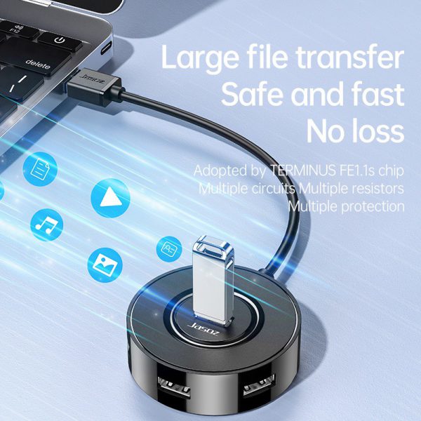 Hub usb 4 puesto usb 2.0 cable 1.5metro