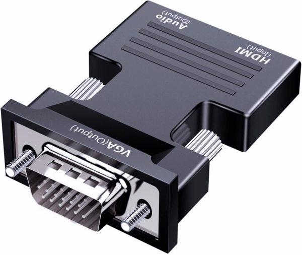 Adaptador convertidor hdmi a vga con puesto audio