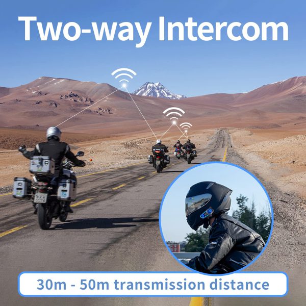 Audifono Bluetooth de Casco Motocicleta Intercomunicador Bluetooth 2 conductores(2PCS)