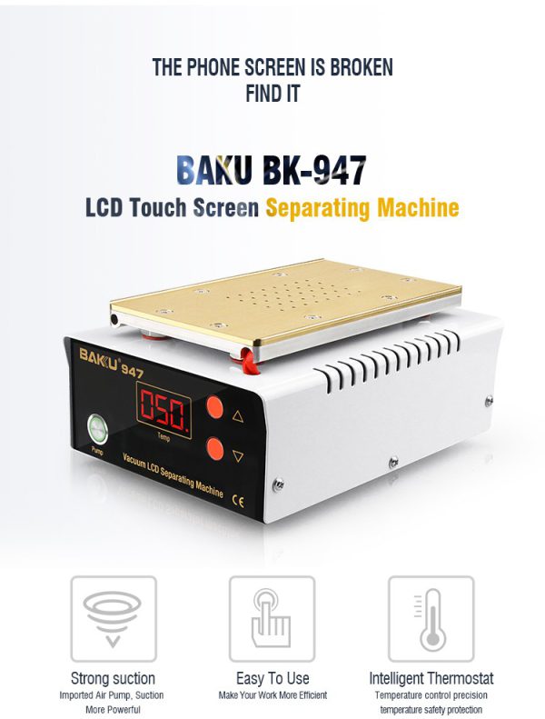 Separador de pantalla LCD hasta 8pulgada Baku BK947