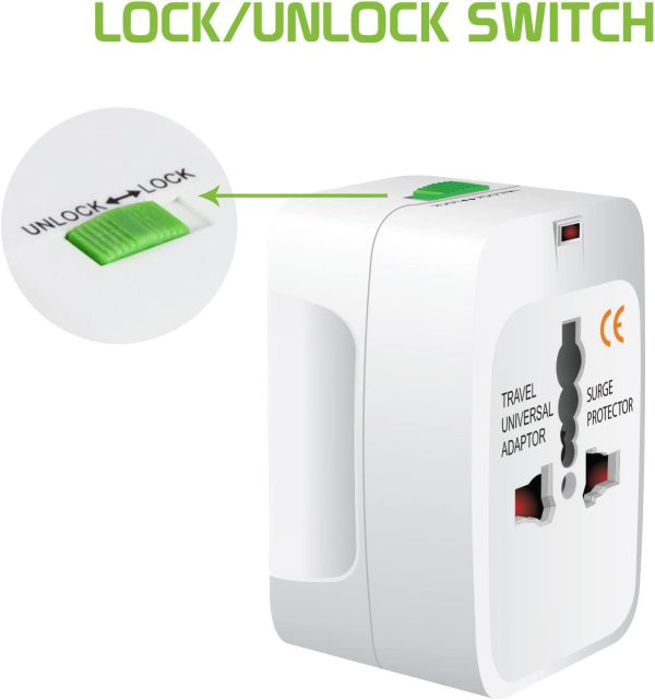 Adaptador de enchufe de viaje todo en uno internacional universal