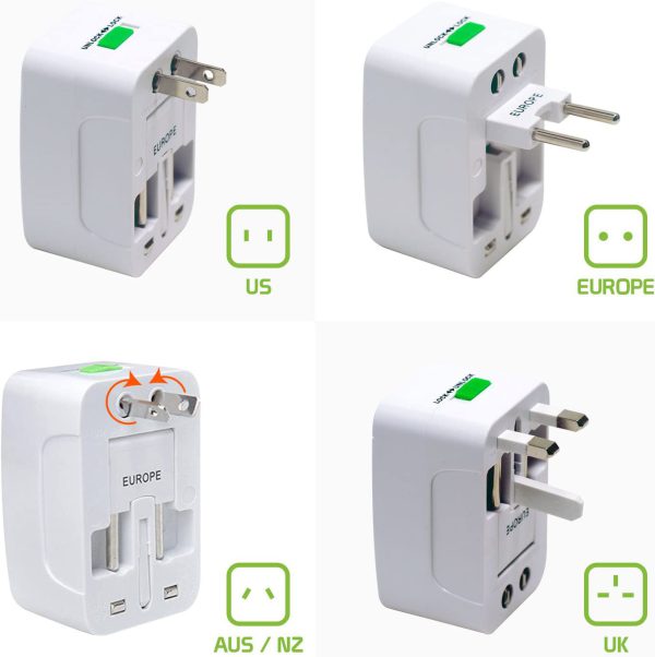 Adaptador de enchufe de viaje todo en uno internacional universal