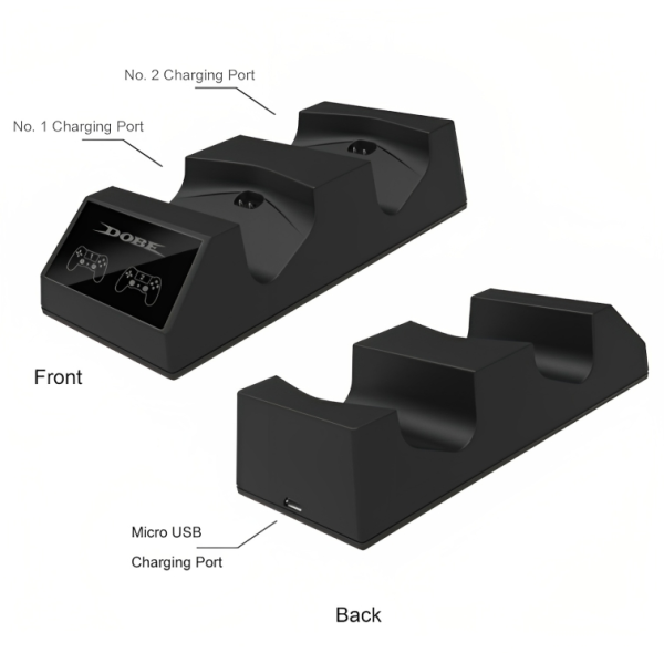 Base de carga Dual para mando inalámbrico PS4 - Dobe