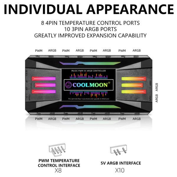 Controlador Argb/rgb Para Ventiladores Gabinete De Pc