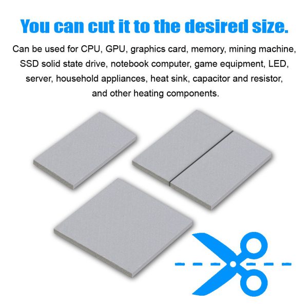 Almohadilla de termica con disipación de calor para CPU/GPU, tarjeta gráfica - 16.8w/mk