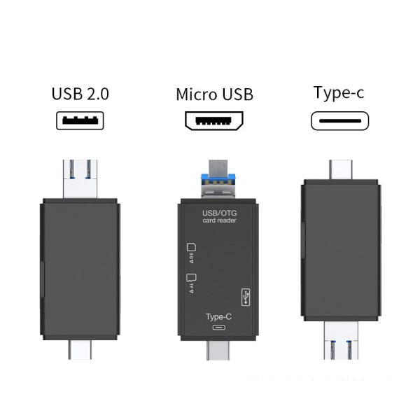 Letor memoria usb v8/tipo-c/usb 5 in 1