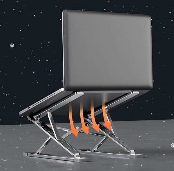 Soporte para laptop de aleación de aluminio con elevación de doble capa