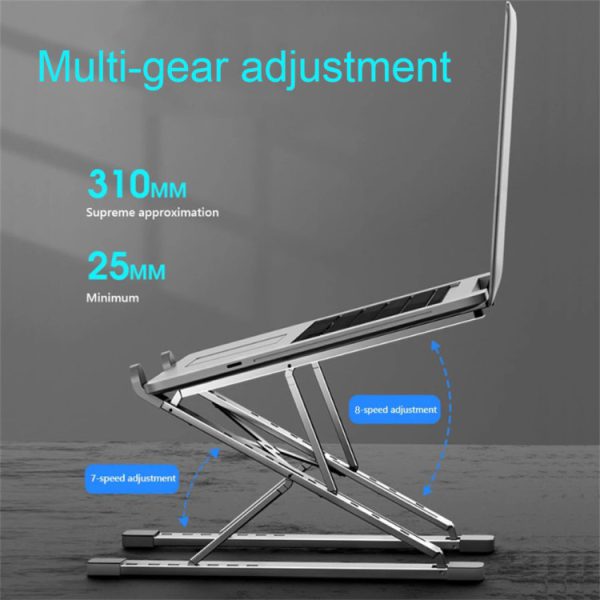 Soporte para laptop de aleación de aluminio con elevación de doble capa
