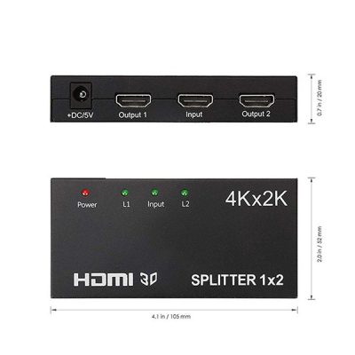 Splitter hdmi 1 entrada – 2 salida 4k*2k