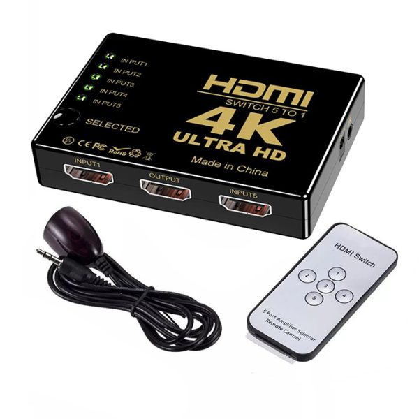 Splitter hdmi 5 enrtrada - 1 salida,4K*2K ultra hd